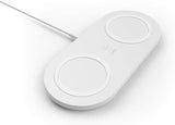 Belkin 15W Qi Dual Wireless Charging Pad with UK Plug White - WIZ008myWH