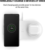 Belkin 10W Qi Dual Wireless Charging Pad with UK Plug Black - WIZ002myBK