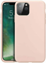 XQISIT Silicone Case for iPhone 12 Mini 5.4" Nude Pink Soft Touch Cover