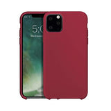 XQISIT Silicone Case for iPhone 11 Pro Max 6.5" Merlot Red Soft Touch Cover