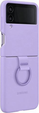 Samsung Galaxy Z Flip 4 Silicone Cover with Ring Bora Purple - EF-PF721TVEGWW