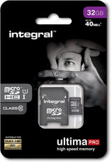 Integral 32GB Micro SDHC Memory Card Class 10 - INMSDH32G10-40U1
