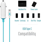 Juice Type C 2.4 Amp Car Charger White - JUICEC-CAR-TABLET
