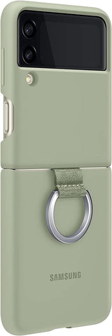 Samsung Galaxy Z Flip 3 Silicone Cover with Ring Green - EF-PF711TMEGWW