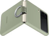Samsung Galaxy Z Flip 3 Silicone Cover with Ring Green - EF-PF711TMEGWW