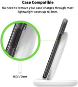 Belkin 15W Qi Wireless Charging Stand with UK Plug White - WIB002myWH