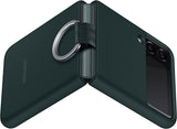 Samsung Galaxy Z Flip 3 Silicone Cover with Ring Green - EF-PF711TGEGWW