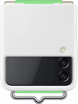 Samsung Galaxy Z Flip 3 Silicone Cover with Strap White - EF-GF711TWEGWW