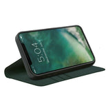 XQISIT Eco Wallet for iPhone 12 Pro Max 6.7" Green Case with Stand Function