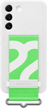 Samsung Galaxy S22 Silicone Cover with Strap White - EF-GS901TWEGWW
