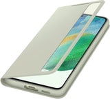 Samsung Galaxy S21 FE Smart Clear View Cover Olive Green - EF-ZG990CMEGEW