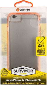 Griffin Survivor Clear Case for iPhone 6 7 8 SE 2020 Rose Gold GB42313