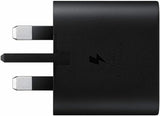 Samsung 3 Amp 25W UK USB C Black Fast Mains Wall Charger EP-TA800