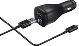 Samsung 15W Dual USB Car Charger with Micro USB Cable Black - EP-LN920BBEGWW
