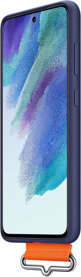 Samsung Galaxy S21 FE Silicone Cover with Strap Navy - EF-GG990TNEGWW