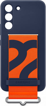 Samsung Galaxy S22 Silicone Cover with Strap Navy - EF-GS901TNEGWW