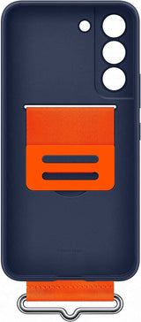 Samsung Galaxy S22 Silicone Cover with Strap Navy - EF-GS901TNEGWW