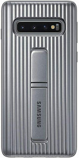 Samsung Galaxy S10 Silver Protective Slim Standing Cover Case EF-RG973CSEG