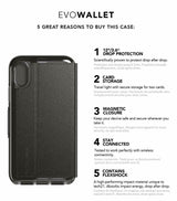 Tech21 Evo Wallet Case Cover for iPhone X XS Max 6.5" Black T21-6142