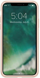 XQISIT Silicone Case for iPhone 12 Mini 5.4" Nude Pink Soft Touch Cover