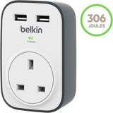 Belkin Surge Plus 12W 2.4 Amp USB Surge Protector - BSV103af