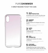 Tech21 Pure Shimmer Pink Case Back Cover iphone X/XS Max 6.5" T21-6556