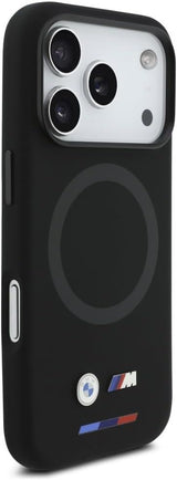 BMW M Series Liquid Silicone Case with MagSafe for iPhone 17 Pro 6.3" Black - BMHMP17L25SITBOK