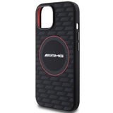 Mercedes AMG Carbon Pattern Liquid Silicone Case with MagSafe for iphone 15 6.1" Black - AMHMP15S23SMRK
