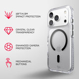 Tech21 Evo Crystal Case with MagSafe for iPhone 17/18 Pro 6.3" Clear Black - T21-11640