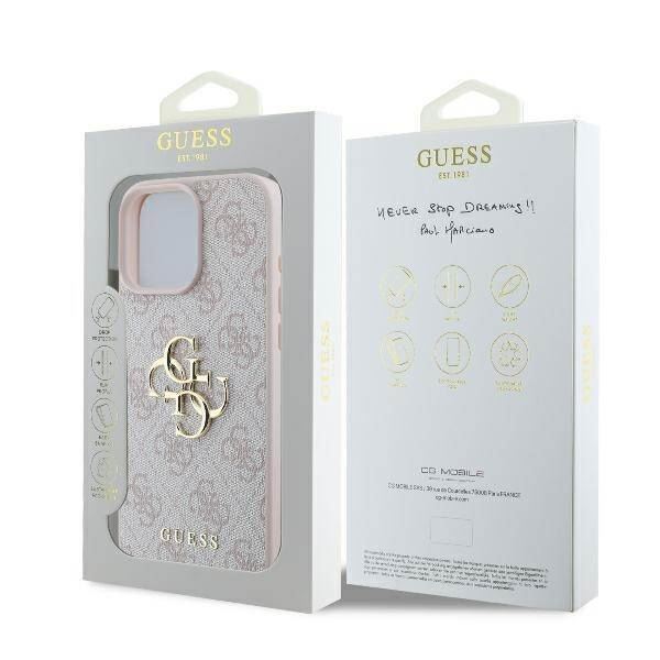 Guess 4G Big Logo Case for iPhone 16 Pro Max 6.9" Pink - GUHCP16X4GMGPI