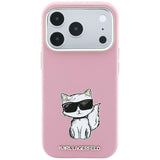 Karl Lagerfeld Smooth Choupette Bodies Sketch Case with MagSafe for iPhone 17/18 Pro Max 6.9" Pink - KLHMP18X6PWCIKDP