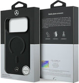 Mercedes Benz Leather Case with 3D MagSafe for iPhone 17 Pro Max 6.9" Black - MEHMP17X25PEMMOK