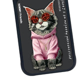 Nimmy Glasses Cool Cat Case with MagSafe for iPhone 17 Pro Max 6.9" Black Pink - N-YJ-IP17-PRO-MAX-018