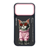 Nimmy Glasses Cool Cat Case with MagSafe for iPhone 17 Pro Max 6.9" Black Pink - N-YJ-IP17-PRO-MAX-018