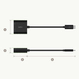 Belkin 2 in 1 USB C to Ethernet Adapter with 60W USB C Charging Cable for MacBook Black - INC001btBK
