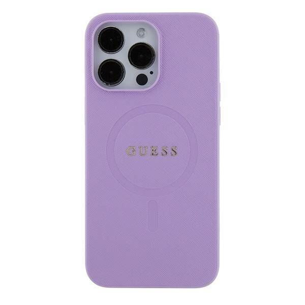 Guess Saffiano Case with MagSafe for iPhone 16 Pro Max 6.9" Purple - GUHMP16XPSAHMCU