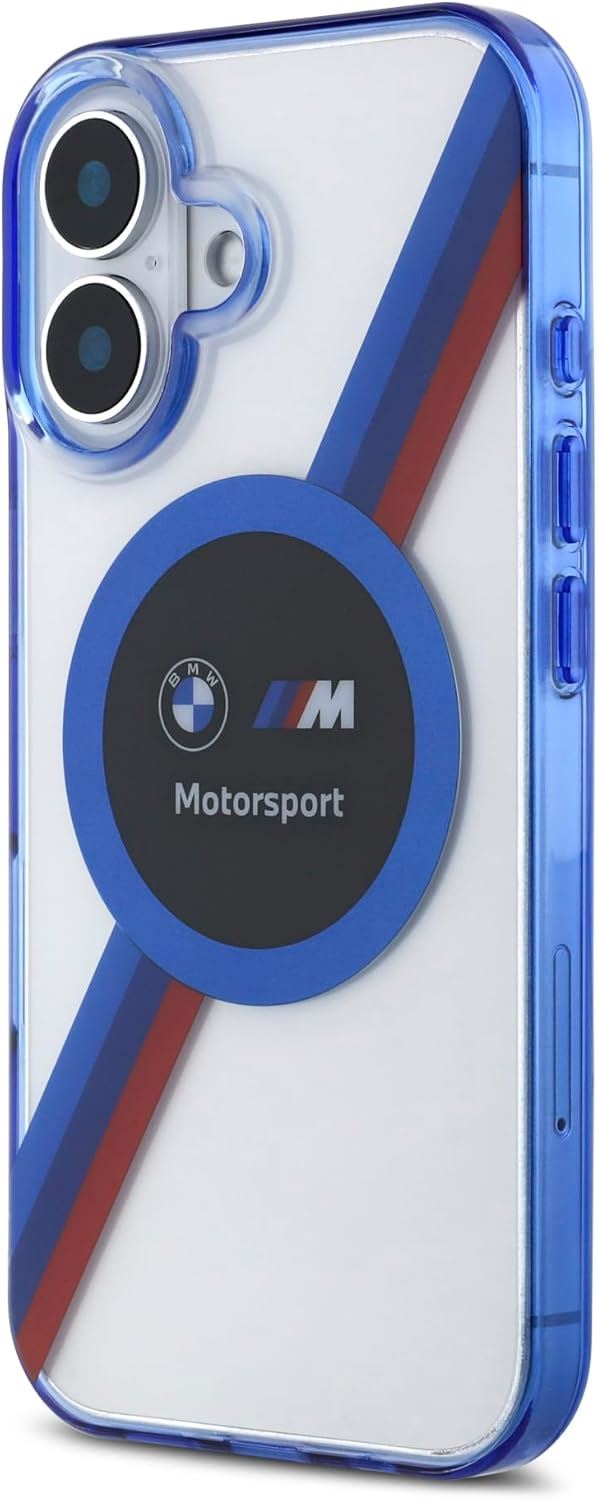 BMW Motosport IML Circle Case with MagSafe for iPhone 16 6.1" Clear - BMHMP16S23HTPUT