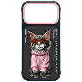 Nimmy Glasses Cool Cat Case with MagSafe for iPhone 17 Pro 6.3" Black Pink - N-YJ-IP17-018
