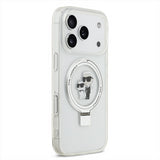 Karl Lagerfeld Ring Stand Karl and Choupette Case with MagSafe for iPhone 17 Pro 6.3" Clear - KLHMP17LHMRSKCH