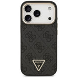Guess 4G Triangle Logo Case with MagSafe for iPhone 17 Pro Max 6.9" Black Gold - GUHMP17XP4GTDGMK