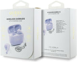 Guess Glossy Effect Printed Classic Logo & Charm TWS Earphones Purple - GUTWSXMCCLU
