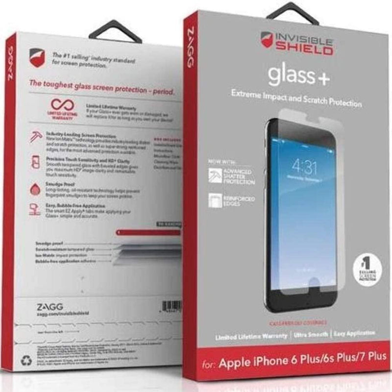 Zagg Glass + Screen Protector for iphone 6/7/8 Plus 5.5" Clear - I7LLGC-F00