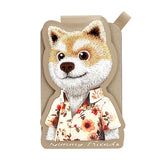 Nimmy Fashion & Cute Brown Dog Series Embroidery Magnetic Stand with MagSafe Brown - N-CXMC-ZJKT-12