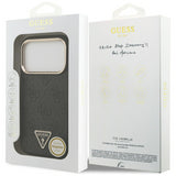 Guess 4G Triangle Logo Case with MagSafe for iPhone 17 Pro Max 6.9" Black Gold - GUHMP17XP4GTDGMK