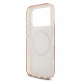Guess IML Flowers Electro Pearl Strap MagSafe Case for iPhone 17/18 Pro Max 6.9" Pink - GUHMP18XHCPOFPP