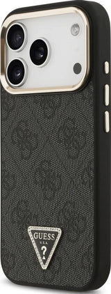 Guess 4G Triangle Logo Case with MagSafe for iPhone 17 Pro 6.3" Black Gold - GUHMP17LP4GTDGMK