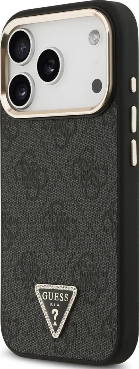 Guess 4G Triangle Logo Case with MagSafe for iPhone 17 Pro 6.3" Black Gold - GUHMP17LP4GTDGMK