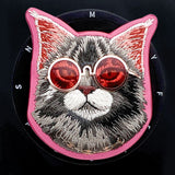 Nimmy Glasses Cool Cat Face Case with Detachable MagSafe Grip Stand for iPhone 17 Pro 6.3" Black Pink - N-YJKM-CXZJ-IP17-PRO-018
