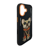 Nimmy Glasses Cool Dog Case with MagSafe for iPhone 17 6.3" Black Orange - N-YJ-IP17-01