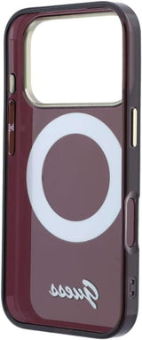 Guess IML Ring Stand 360 Script Metal Logo Case with MagSafe for iPhone 17/18 Pro Max 6.9" Burgundy - GUHMP18X6HCCMSU
